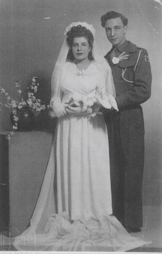 Joseph's parents on their wedding day in Greece